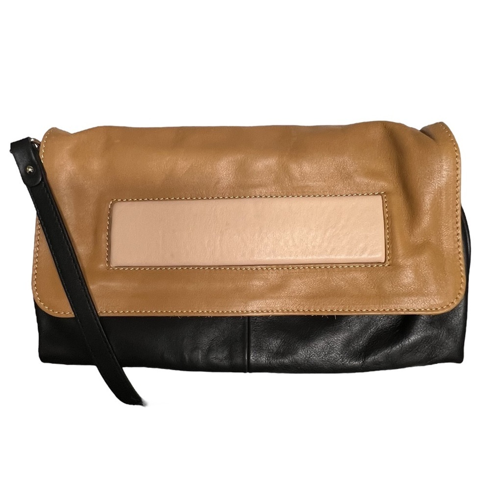 Gianni Chiarini Made In Italy Genuine Leather Purse Foldover with Strap